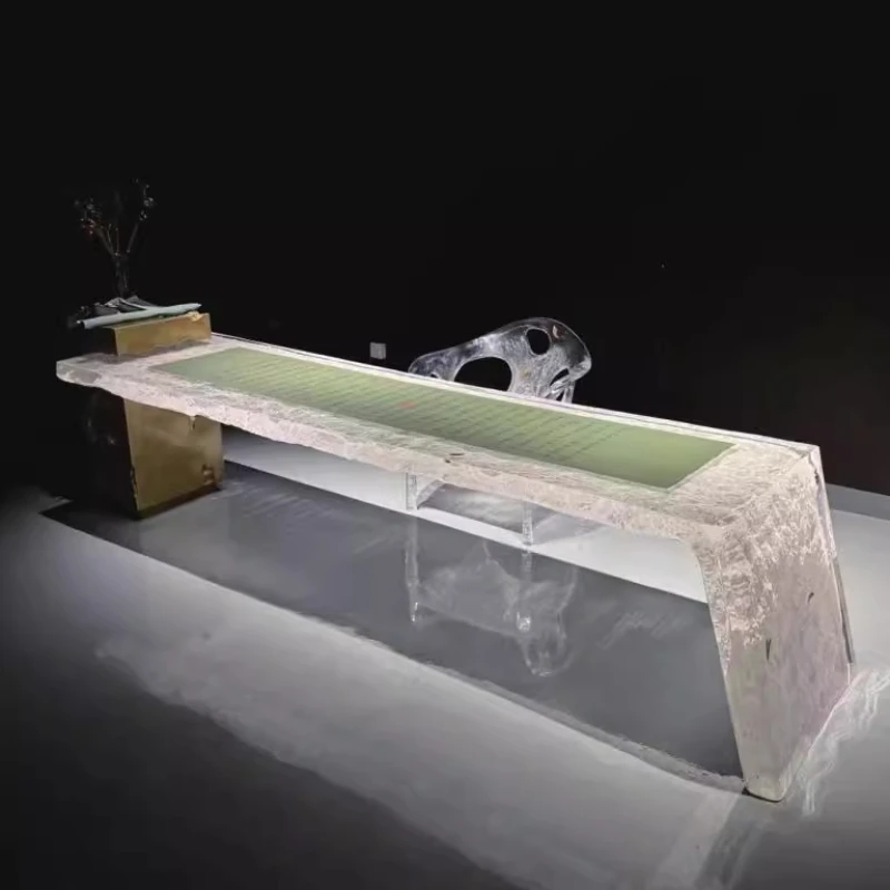 Tea table platinum crystal coffee table living room home office