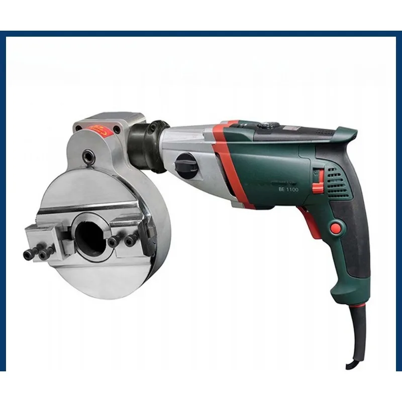 Cam type self-centering tube beveling machine | 1200W electric handheld chamfer milling machine