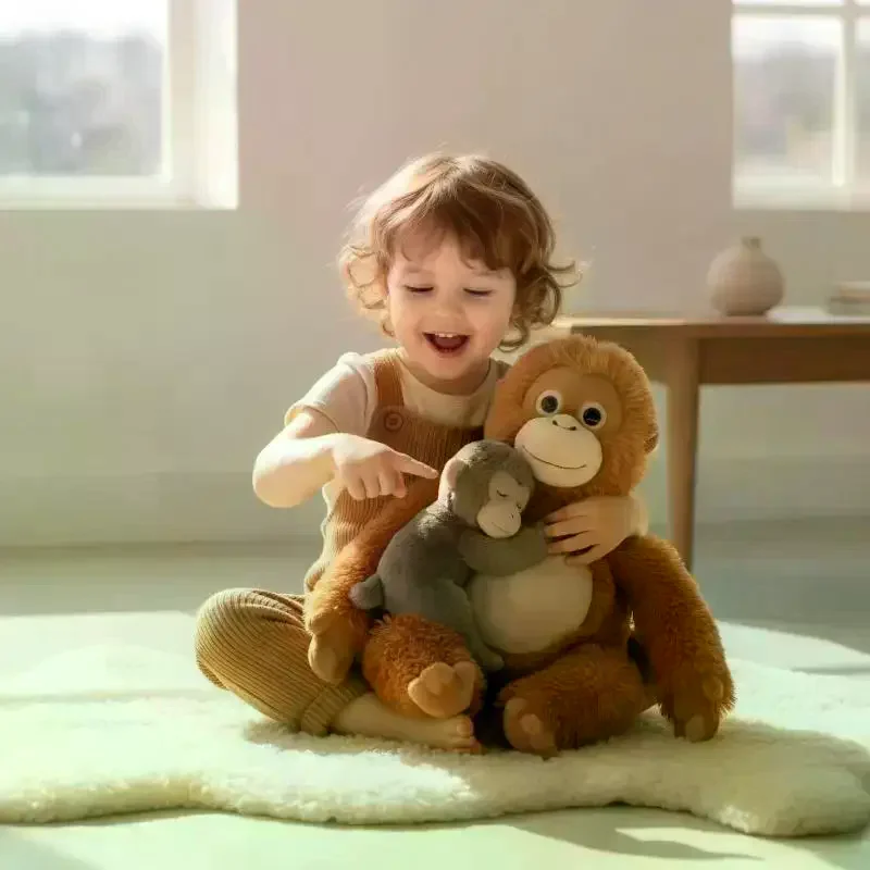 

Mama Punch Monkey Plush Toy, Baby Monkey & Orangutan Plush Stuffed Animal, Protect Punch Orangutan Stuffed Animal