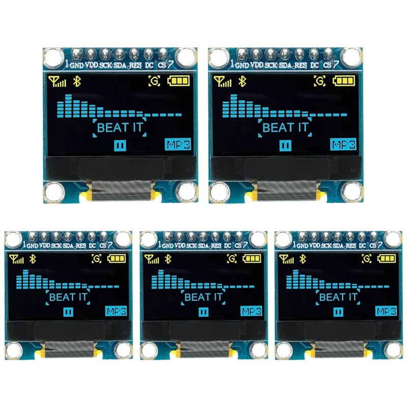 1-5 pces 0.96 "Polegada 7pin interface 128x64 módulo de exibição oled ssd1306 i2c iic spi porta serial tela oled para stm32 c51 DC3-5V