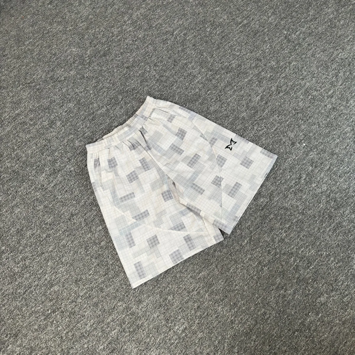 Verão casual solto calças de cinco pontos ex high street sportswear sle camuflagem xadrez cintura elástica calças de perna reta