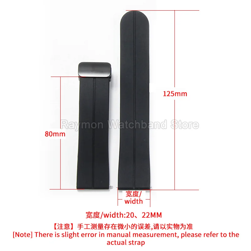 Matte Waterproof Sweat‑proof Silicone Watchband Quick Release Magnetic Metal Clasp for HUAWEI Honor Omega Casio Longines Armani