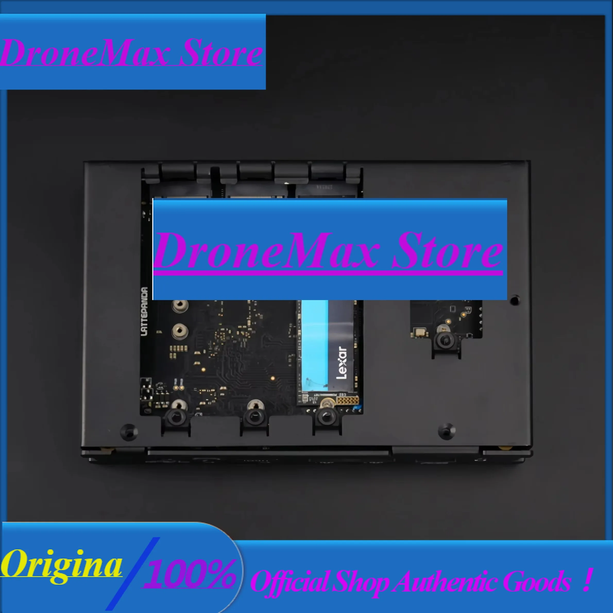 DroMaLattePanda Sigma Vertical Expandable Aluminum Case With M.2 Expansion Slots External Antenna For Sigma SBC
