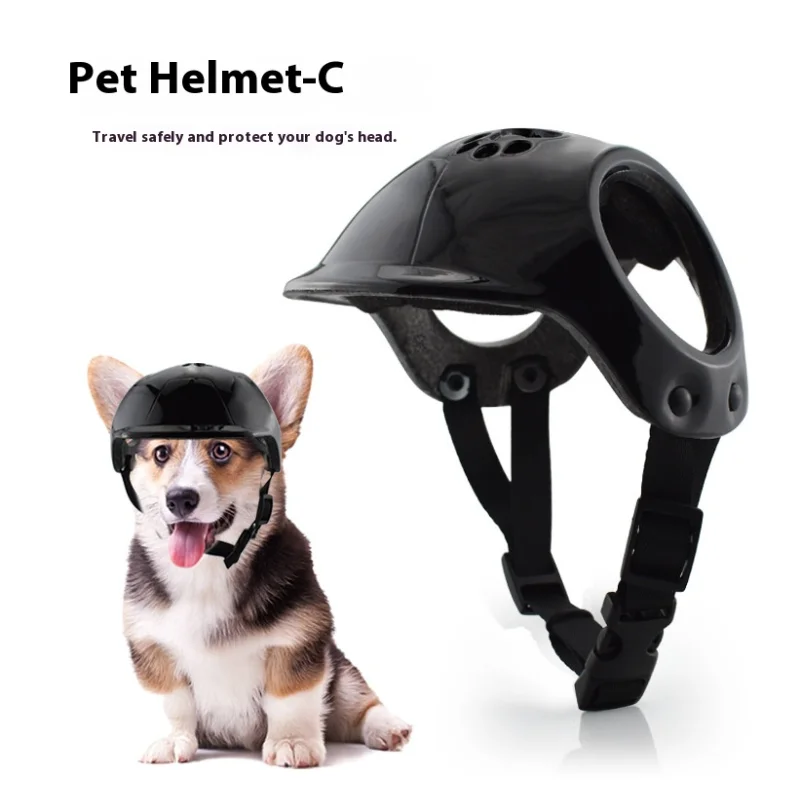 

Retractable Pet Hard Hat Helmet (C-Model) - Protective Locomotive Headgear for Dogs & Cats
