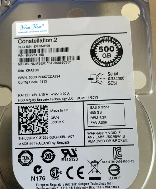 

For 500g 2.5 inch 7.2k sas ST9500620SS enterprise class 500gb