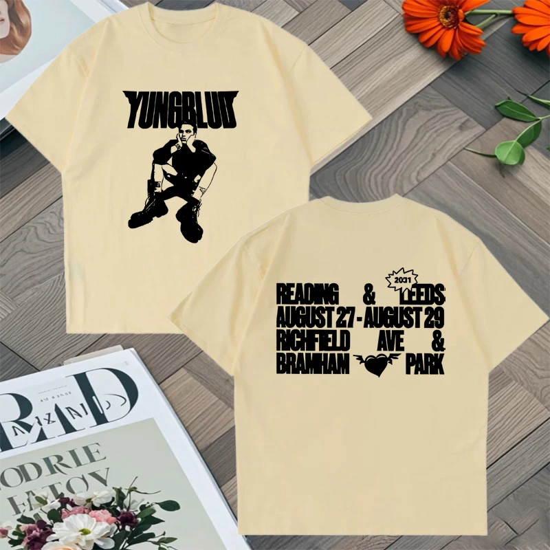 Hot Vintage Rocker Yungblud IDOLS Album Tour 2025 Oversized Tee shirt  Fashion 100% Cotton Men Women short sleeve t-shirt Unisex