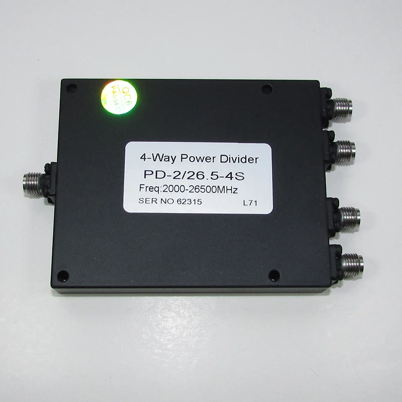 

PD-2/26.5-4S 2-26.5GHz 20W RF Microwave SMA One Split Four Broadband Power Divider 4-way Power Divider