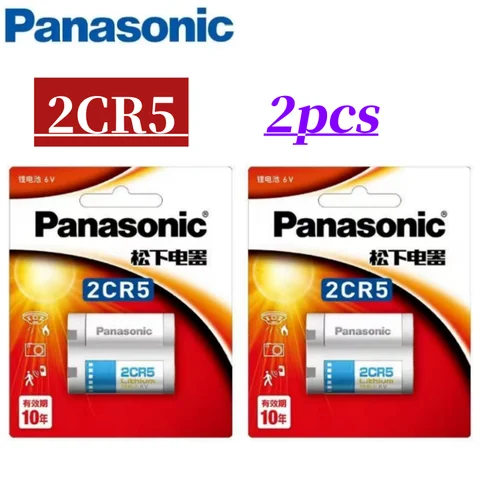 1-2pcs Panasonic Original 2CR5 Lithium Battery 6V Camera 2CR5 Suitable for Canon EOS5 50 55 650 10QD Minolta 303si Film