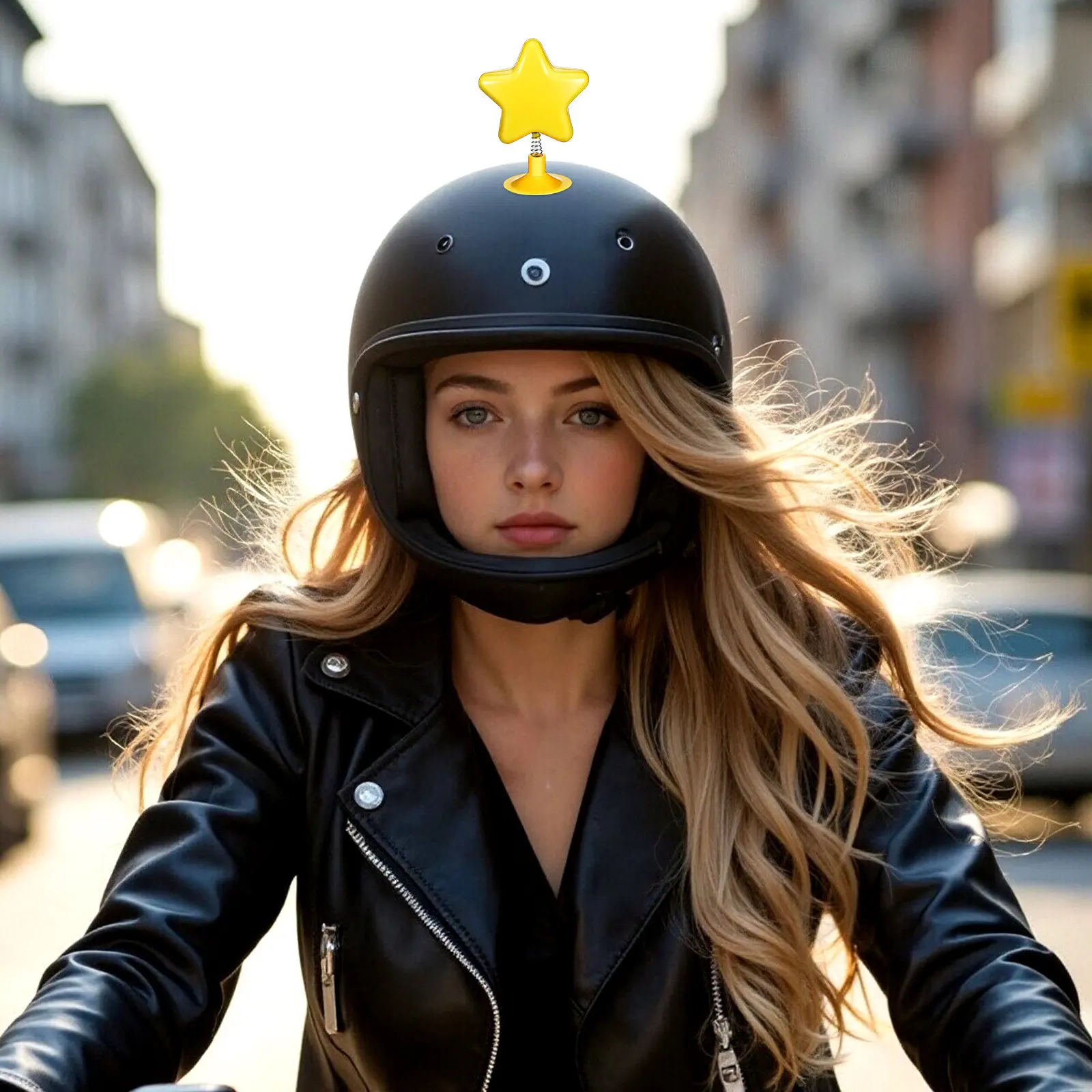 

8Pcs Accessories Star Topper Decoration Cute Yellow Spring Mount Wobble Ornament Motorcycle Bike Snowboard Decor