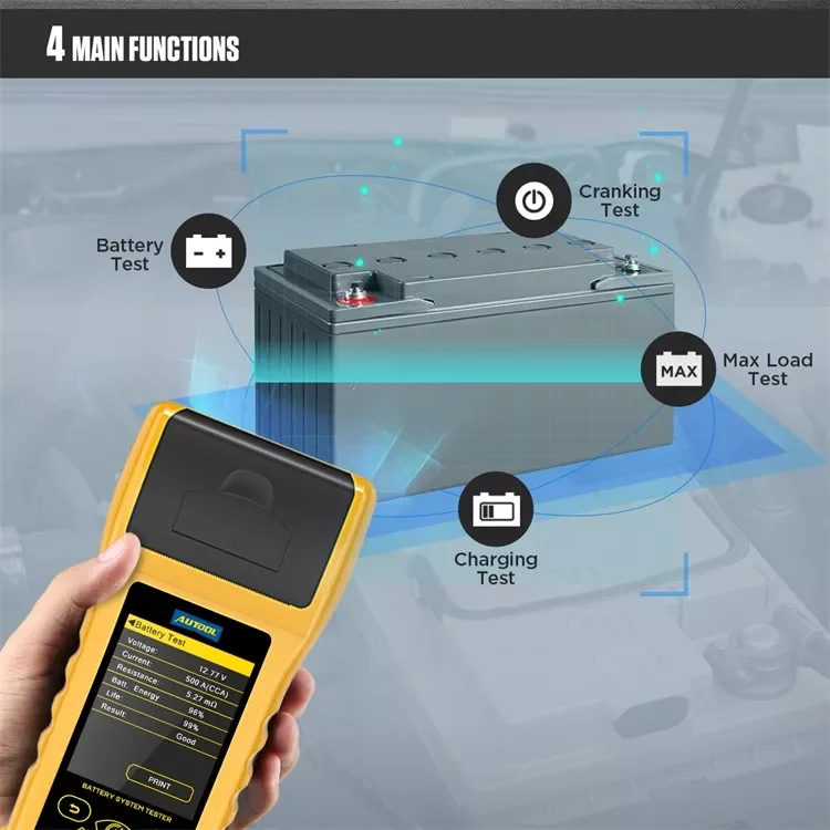 Good selling AUTOOL BT760 Automotive battery tester Battery testing 12V battery discharge tester