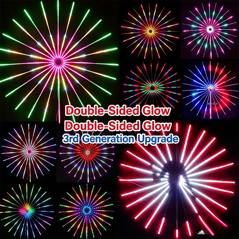 RGBIC Firework LED Strip USB 5V, Bluetooth APP Music Sync Outdoor Patio Birthday Celebration Ambient Lighting