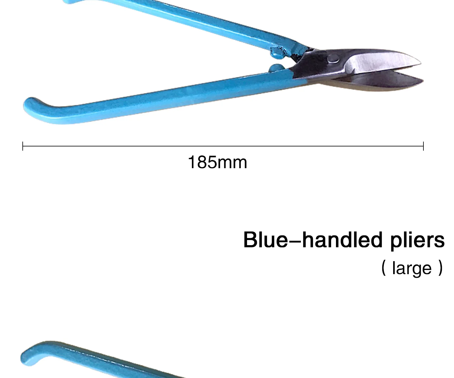 British Blue & Black Handle Jewelry Shears - Flat Stainless Steel Cutting Pliers for Gold & Silver Crafting (Sizes 7# & 8#)