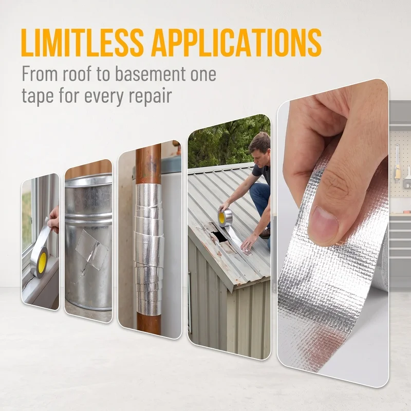 Aluminum foil sink waterproof stickers Self-adhesive and heat-resistant Seals gaps, waterproof, stain-resistant, and mildew-proo