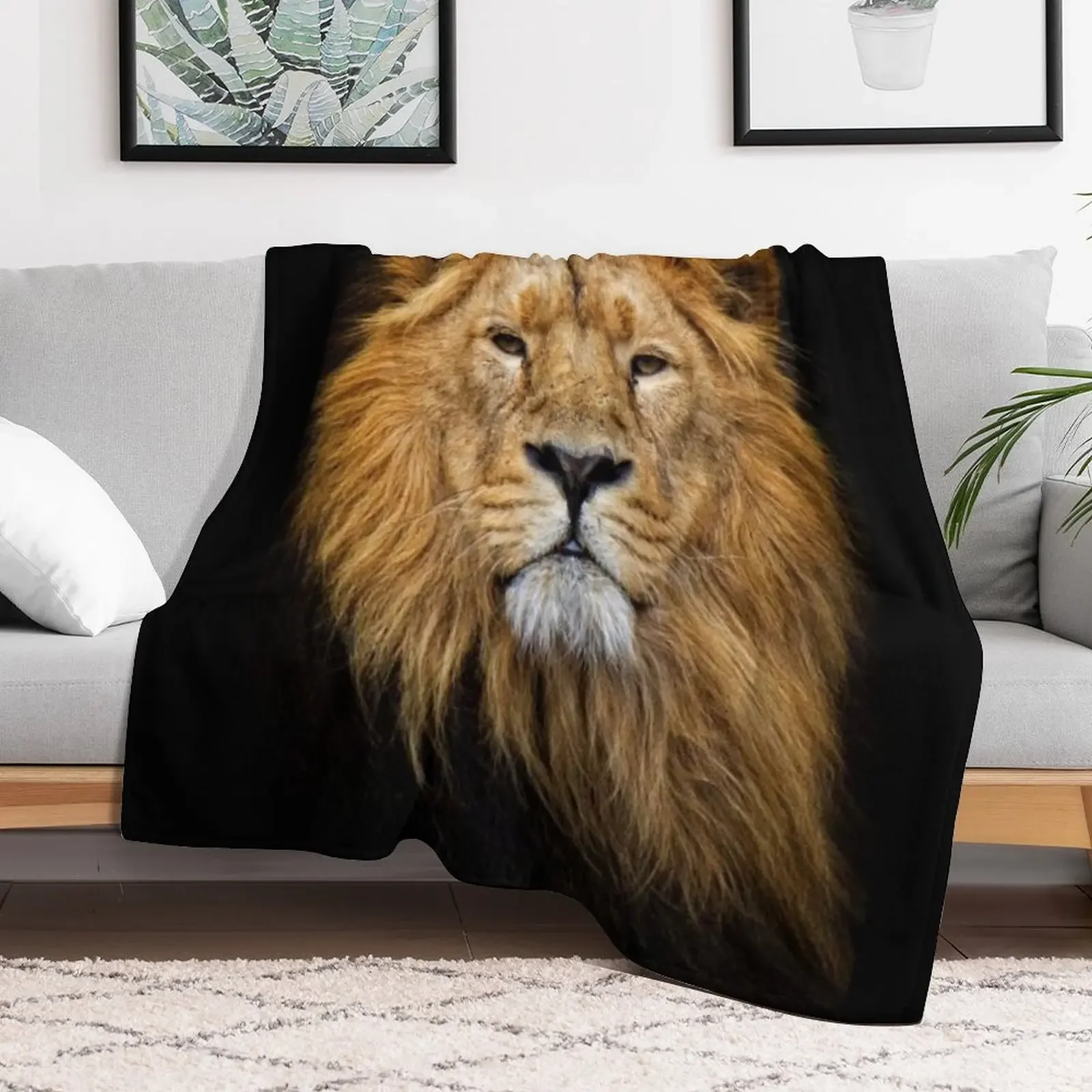 Old Proud Lion Throw Blanket Thin Soft Blanket for Summer Night Sleeping