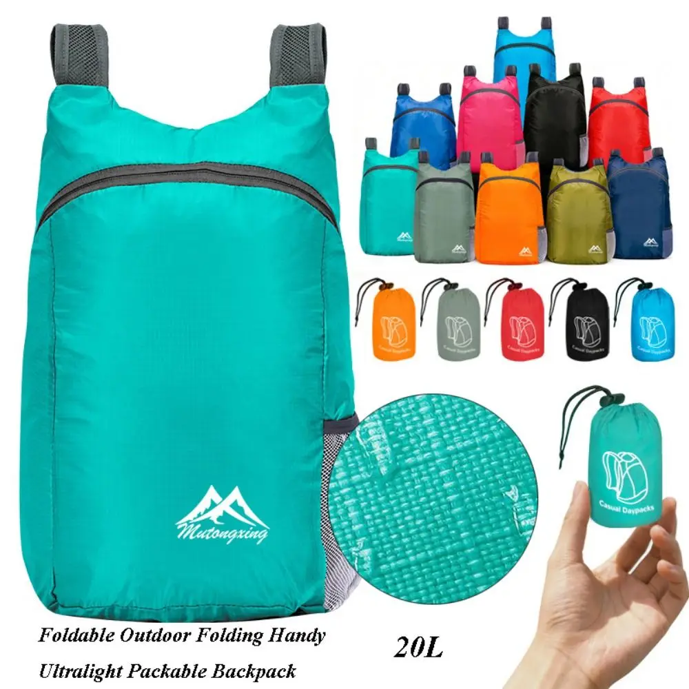 Neuer 20L faltbarer Rucksack, leicht, ultraleicht, praktischer Reise-Tagesrucksack, Nano-wasserdichter Tagesrucksack für Männer und Frauen
