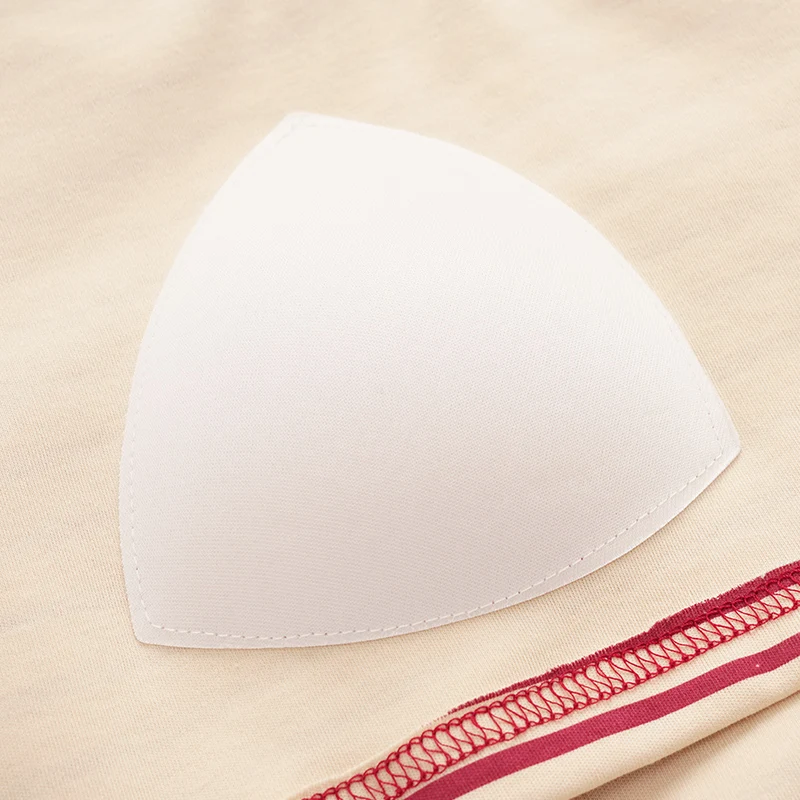 Pajamas women's new spring and autumn cotton pullover headband chest pad striped cartoon home clothes cute casual simple suit