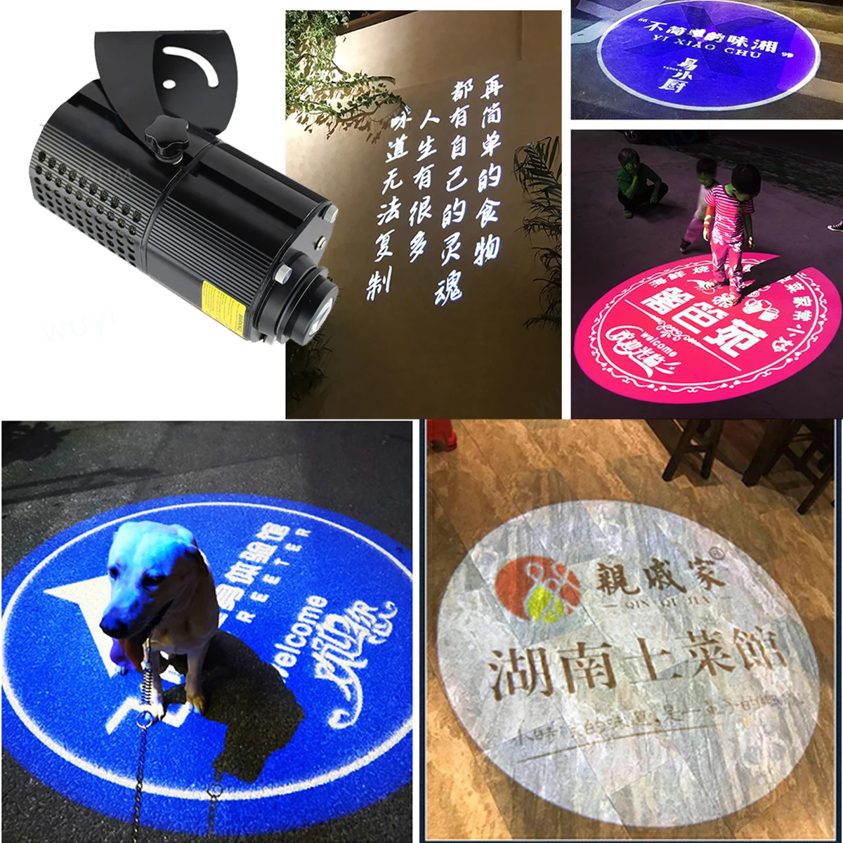 

80W 100W 150W Waterproof Symbol Advertising Projector Customized Gobo Logo Reminder Warning Sign IP65 проектор Outdoor Light