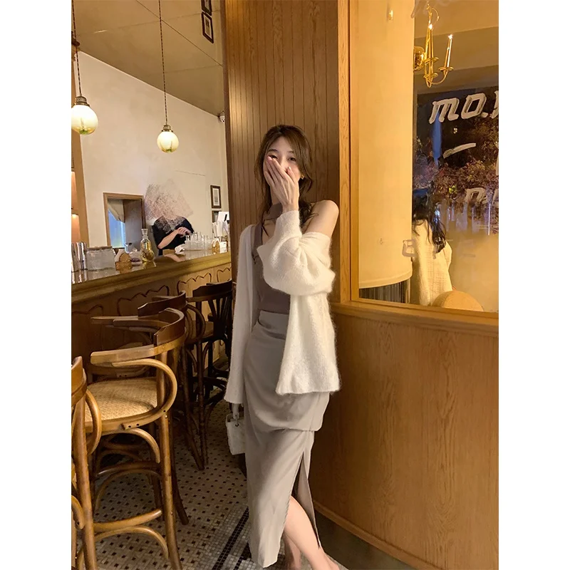 

Юбка-миди с разрезом по боку, однотонная, для офиса, с плиссировкой, с низкой талией, для женщин