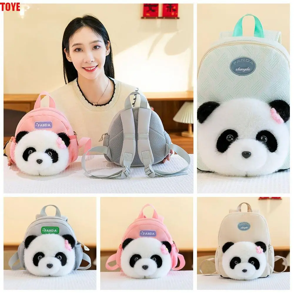 

Panda Shape Kids School Backpack Cartoon Lightweight Children's Panda Backpack Fashion Cute Panda Primary School Bags