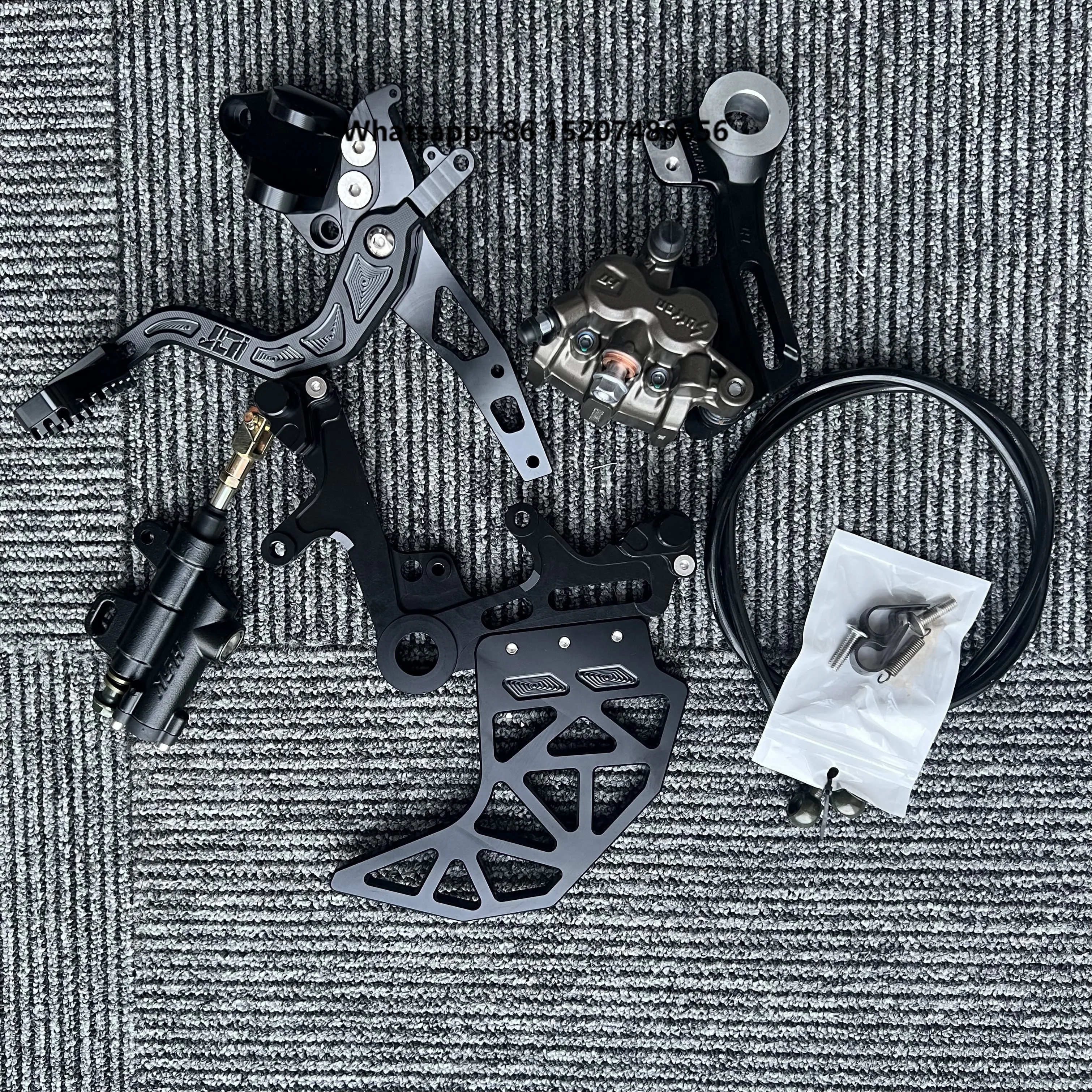 Rear Foot Brake Assembly, CNC 7075 Aluminum High Performance Modified Foot Control Pedal Accessories