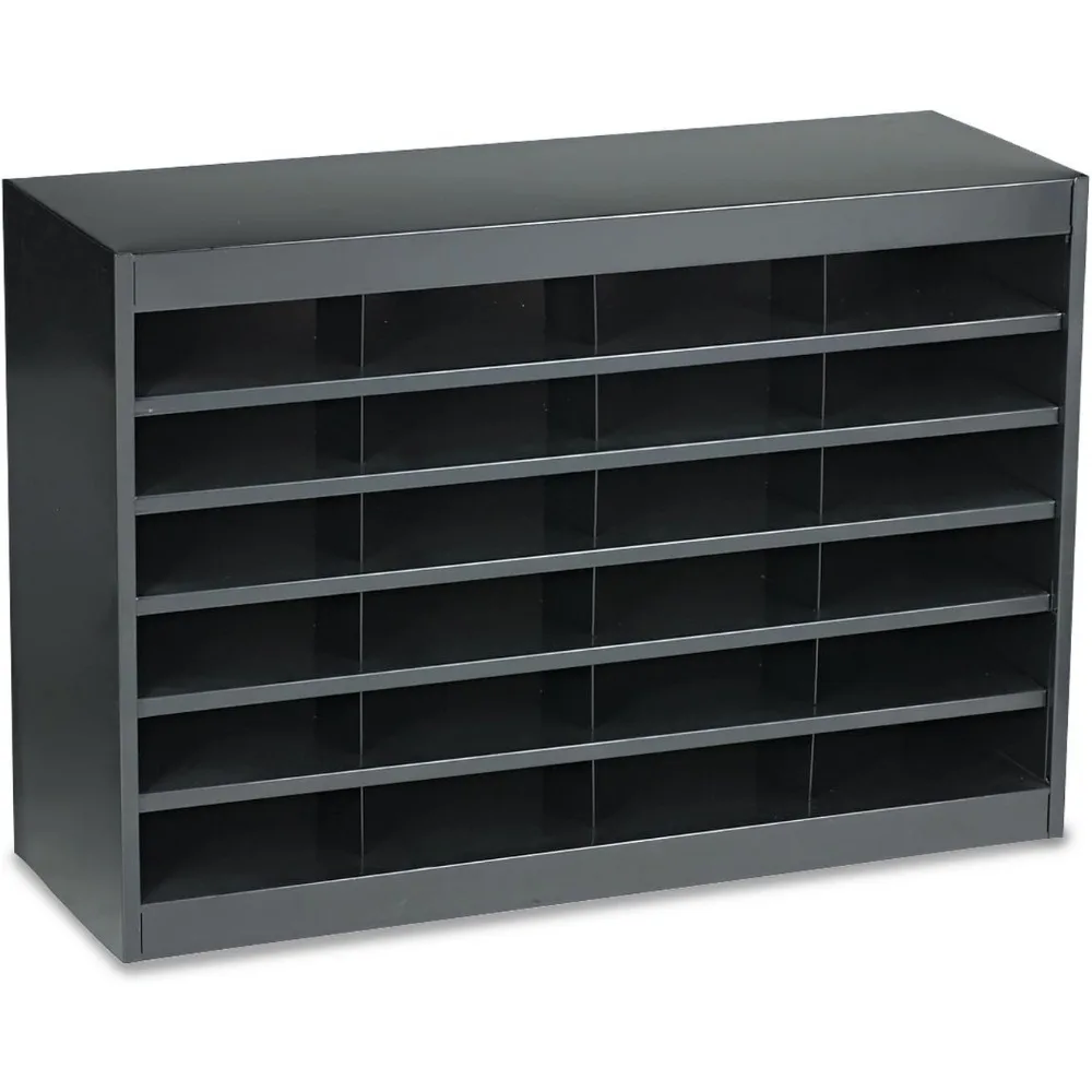 

E-Z Stor Paper Organizer, Mailbox with 24 Letter-Size Compartments, File/Magazine Holder, Commercial Grade Steel & Heavy Duty