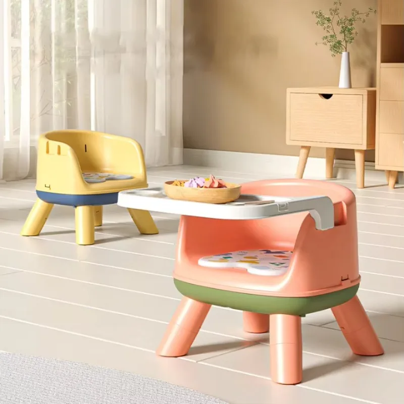 ベビーハイチェア子供用ハイテーブルスツール背もたれ無地プラスチック製小型食事椅子赤ちゃん用Детский Стол Sillas Para Niños