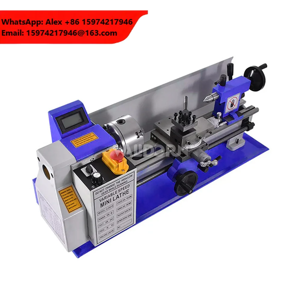 Compact Electric Mini Metal Lathe Benchtop Variable Speed Precision Turning Threading Crafting Tool