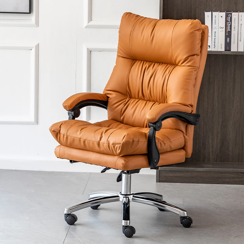 Executive Editor Office Chair Gaming Leather Hand Metal Working Chair Revolving Foot Rest Chaise De Bureau School Furniture