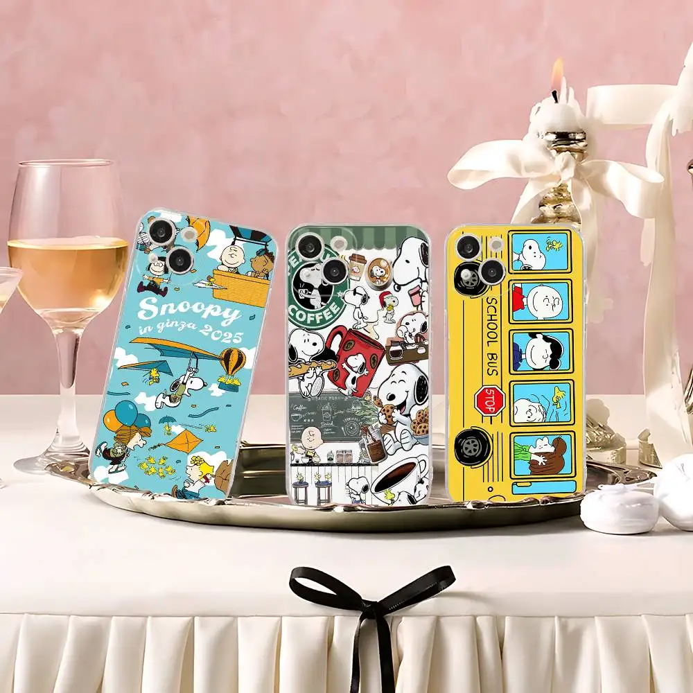 Cute Cartoon S-Snoopy For IPhone 17 Air 16 Pro Max 15 14 13 12 11 Plus Phone Case