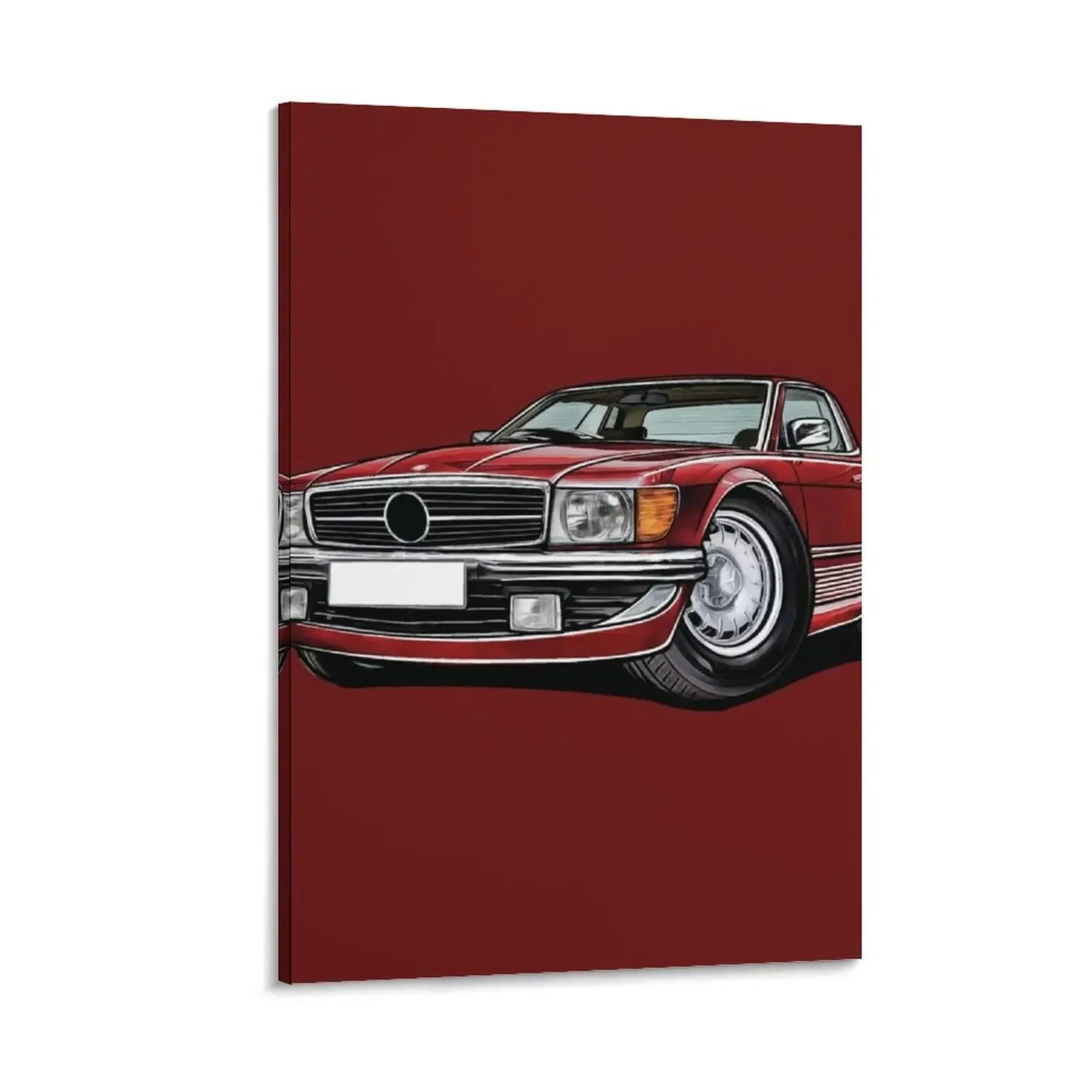 

Cartoon Illustration Of A Classic R107 - C107 Red Canvas Painting decor japanese room decor house decorations anime room decor