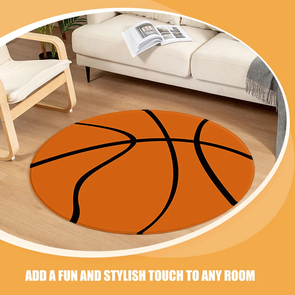 2Pcs Computer Chair Mat 60Cm Round Soccer Football Pattern Anti-Slip Chair Mat for Hardwood Floors Home Office Gaming Room Use