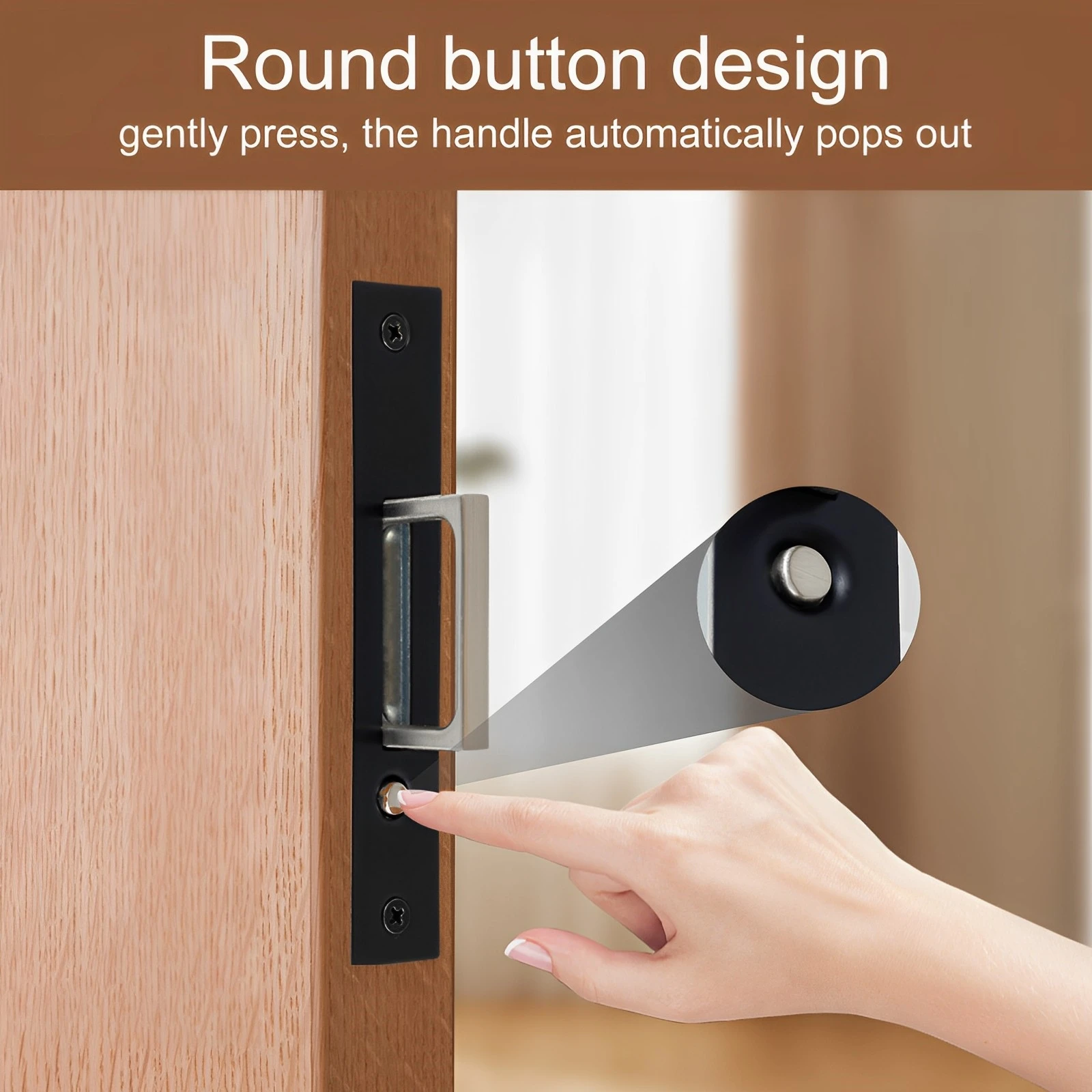 Pocket Door Edge Pull Push Automatic Bounce Switch Hidden Sliding Door Pull Handles Hardware Pockets Hidden On The Side Pop-up