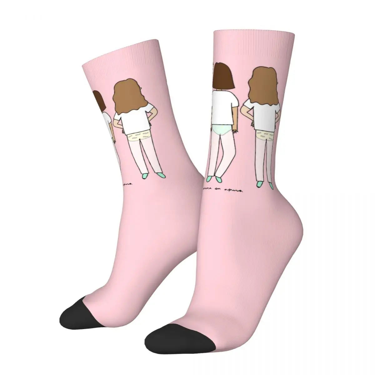 Funny Enfermera En Apuros Socks Men's Women's Polyester Doctor Nurse Socks Spring Summer Autumn Winter Middle Tube Socks Gifts