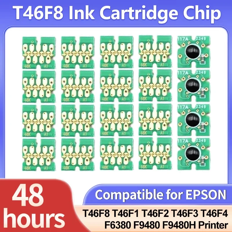 1set ~ 20set T46F8 T46F1 T46F2 T46F3 T46F4 Ink Tank Chip For Epson SureColor F6380 F9480 F9480H Printer HDK C Ink Cartridge Chip