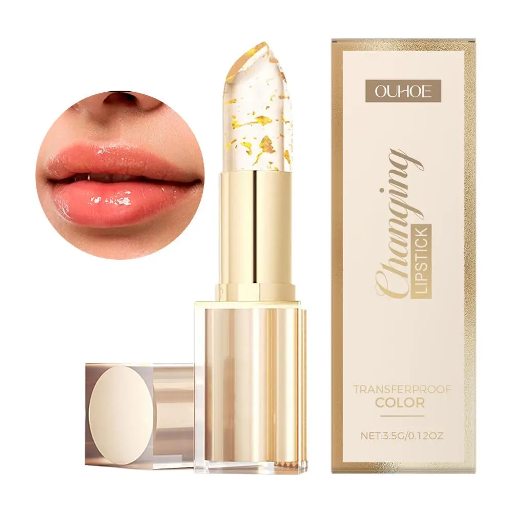Batom volumizador que muda de cor, hidratante de longa duração, bálsamo labial nutritivo profundo, brilho transparente, cuidados