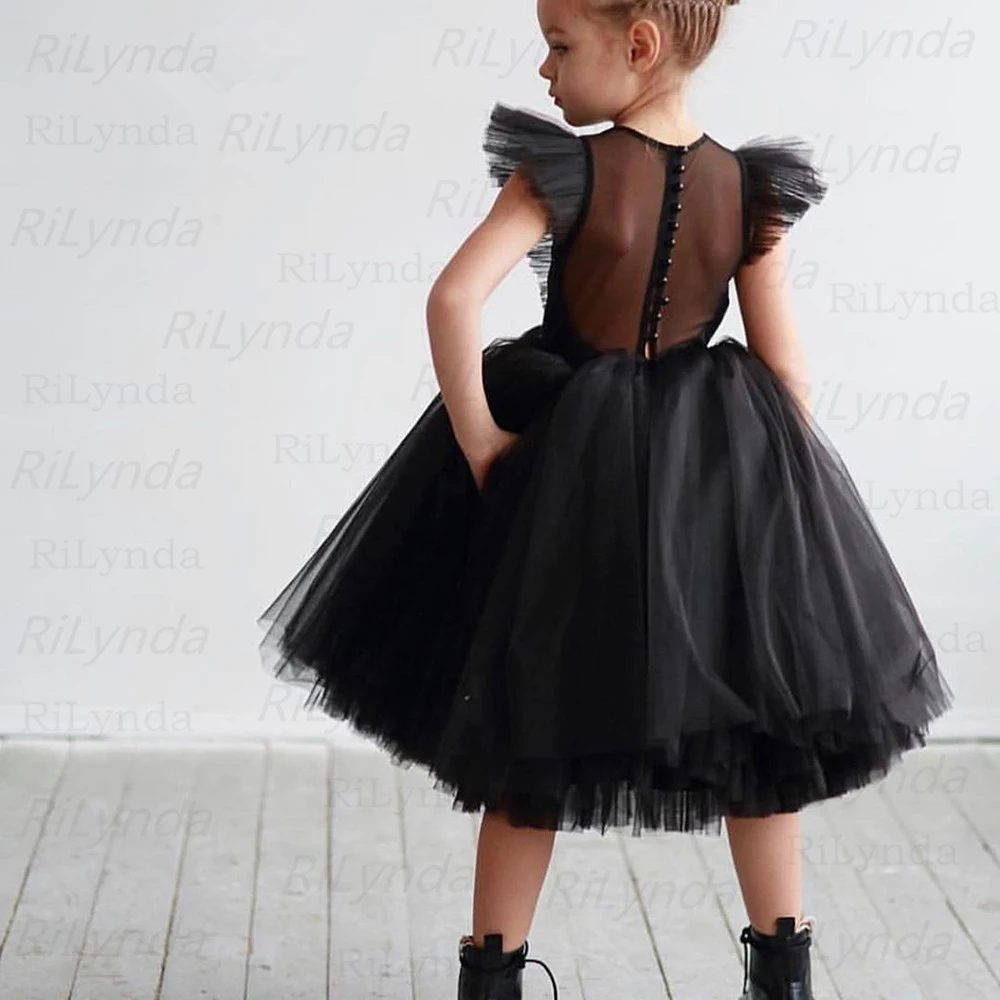 

Baby Girl Princess Fly Sleeve Tutu Dress Infant Toddler Vintage Tulle Vestido Party Pageant Wedding Birthday Ball Gown 2-12Y