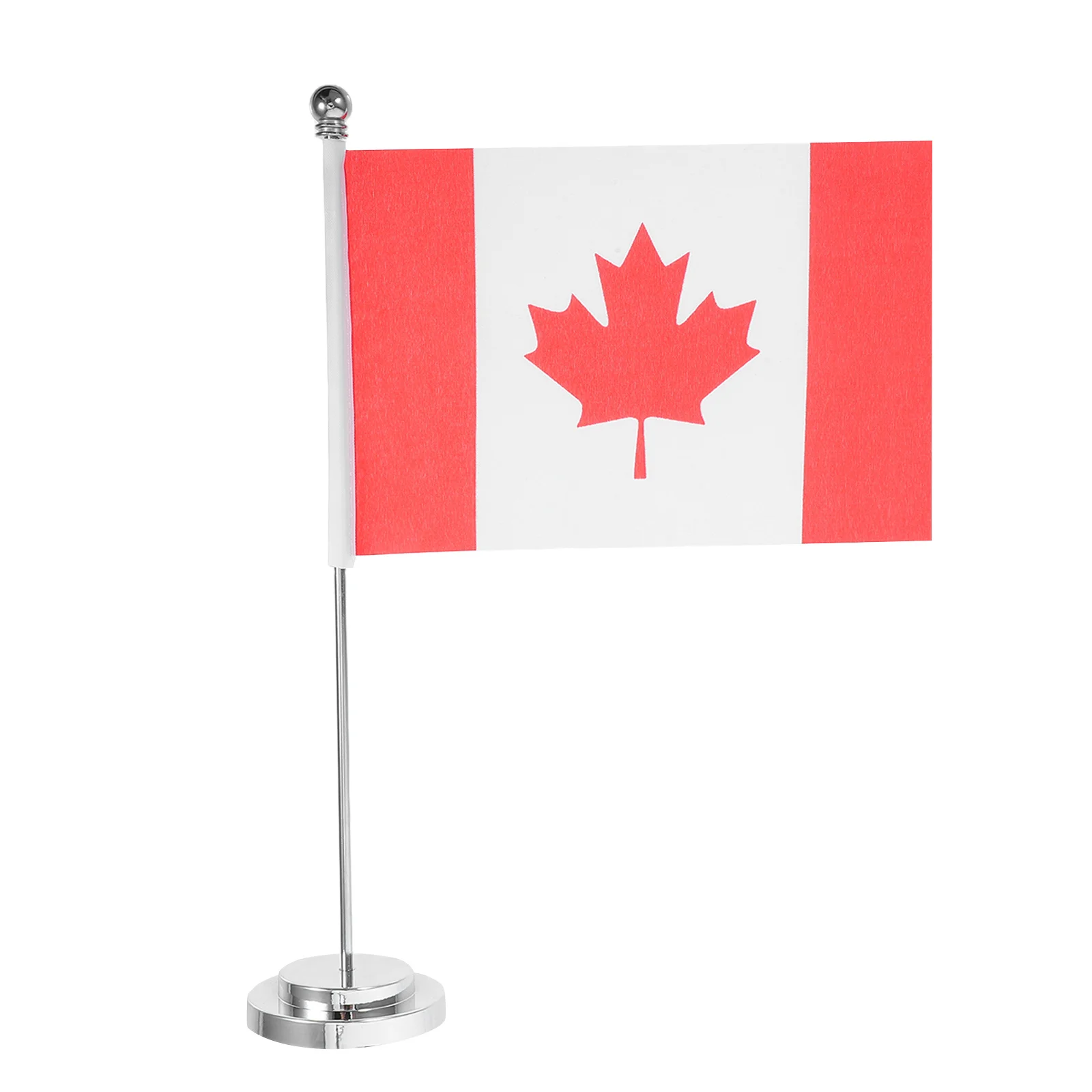 

Small Canadian Flag for Desk Display Vibrant Maple Leaf Design Standing Desktop Decoration for Office Or Home Use