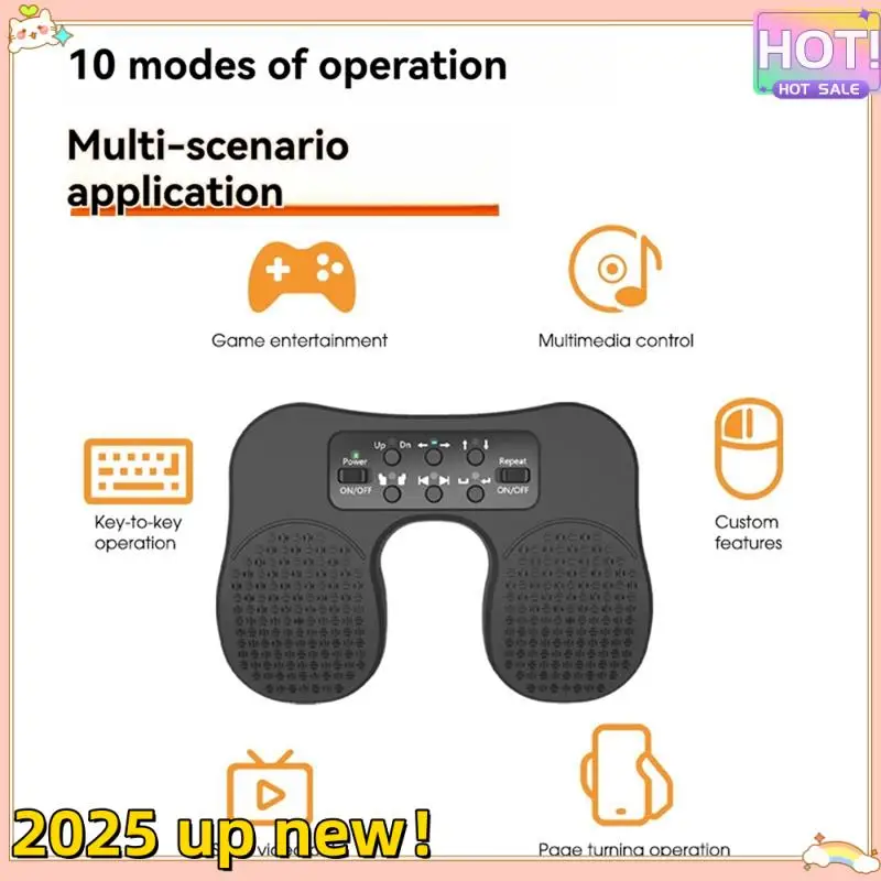 

Stylish-Double Foot Switch Pedal Keyboard Mouse Nonslip Foot Pedal Switch Bluetooth Piano Practice Page Turner Dual Mode