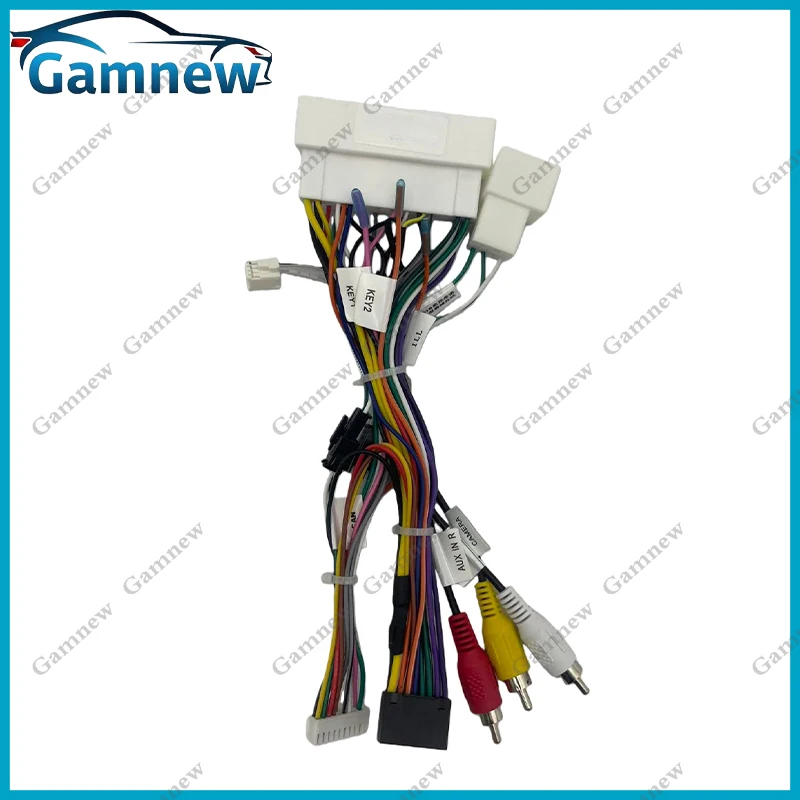 Car Audio 16PIN DVD Player Power Calbe Adapter With Canbus Box For Hyundai Encino IX35  KIA K3 K5 Stereo Plug Wiring Harness
