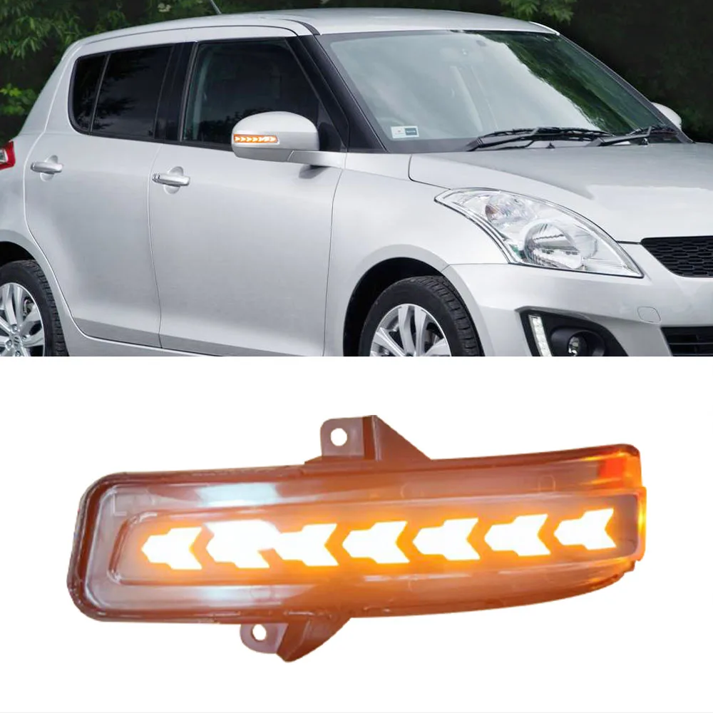 

For Suzuki Swift 2014 2015 2016 2017 Dynamic LED Turn Signal Light Side Wing Rearview Mirror Sequential Blinker Lamp