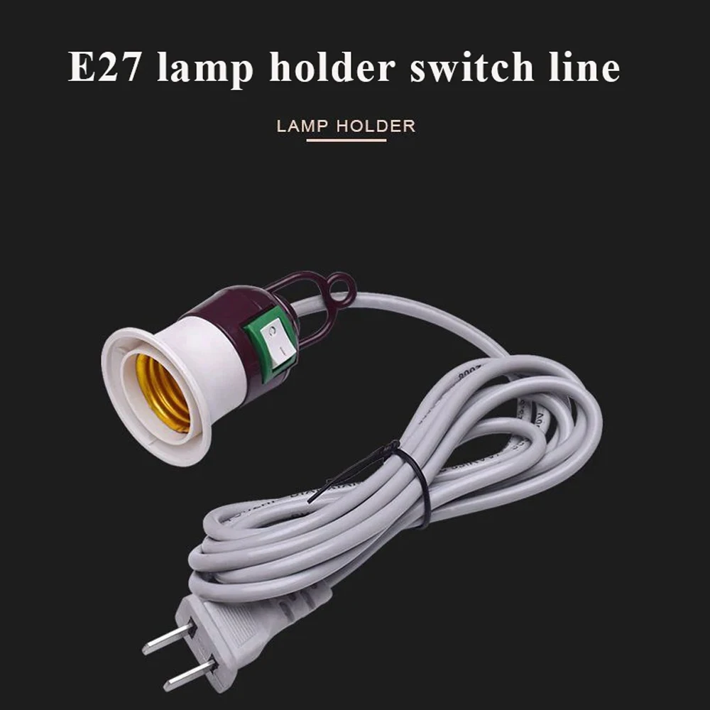 E27 Screw Base LED Light US EU Plug LED Bulbs Socket Holder With Switch 1.8M/3M/5M Cord For Pendant Led Lamp Fixture Hanglamp