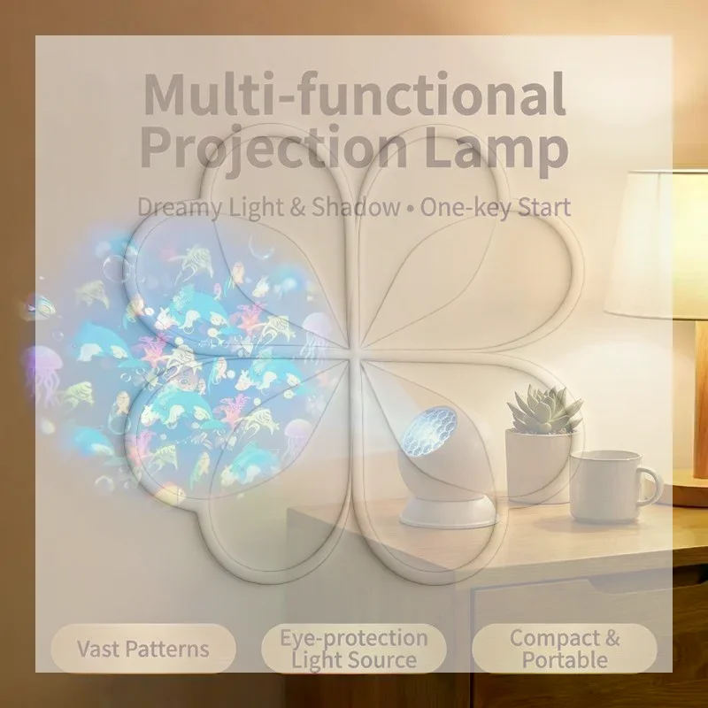 Multifunctional Projection Lamp With Vast Dreamy Patterns And Eye Protection Light For Kids Bedroom Nursery Bedside Night Use