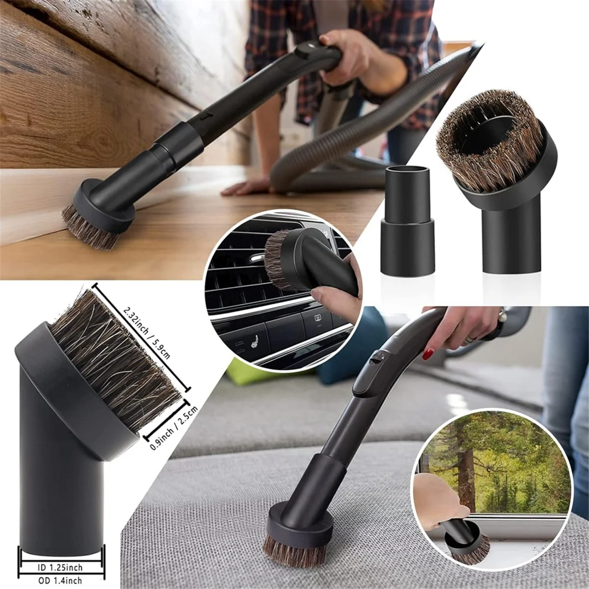 Популярный универсальный комплект вакуумных насадок для влажной и сухой пластиковой адаптер для вакуумного шланга 1-1/4 дюйма, аксессуары для пылесосов для магазина Vac
