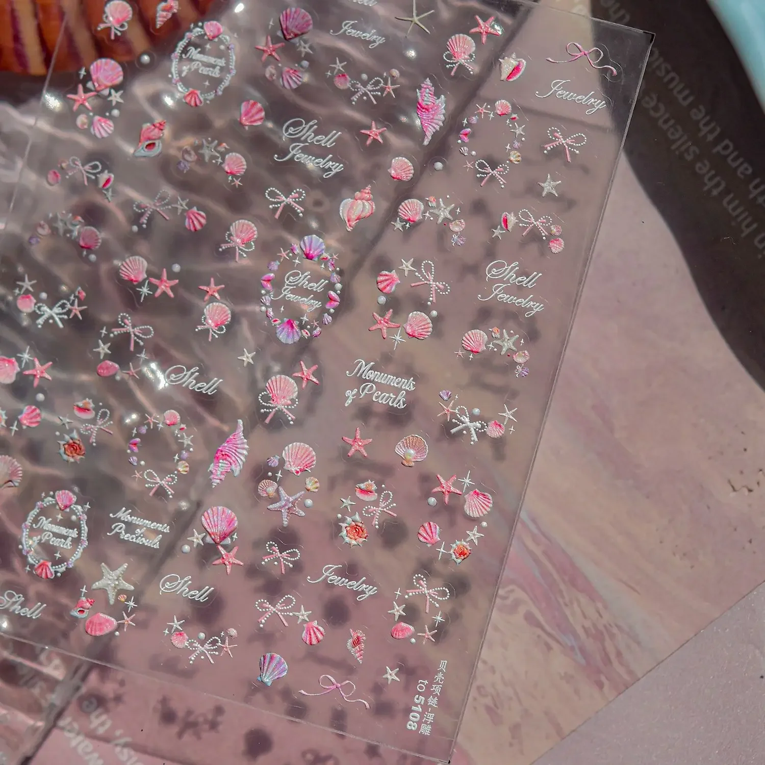 Magical Blow Bubbles Goldfish Bunny Rabbit Cat Kitten Shape Shiny Dreamy Bubbles 5D Nail Art Decorations Sticker Manicure Decal