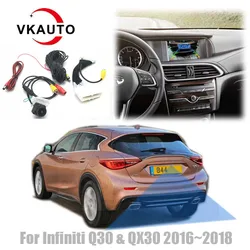VkAUTO Fish Eye Rear View Camera For Infiniti Q30 & QX30 2016 2017 2018 CCD Night Vision Reversing Backup Parking Camera