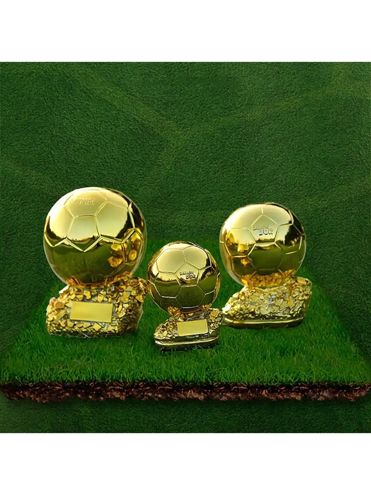 15/20/25cm Resin Soccer Trophy Statue, Indoor/Outdoor Decor, No Electricity Required