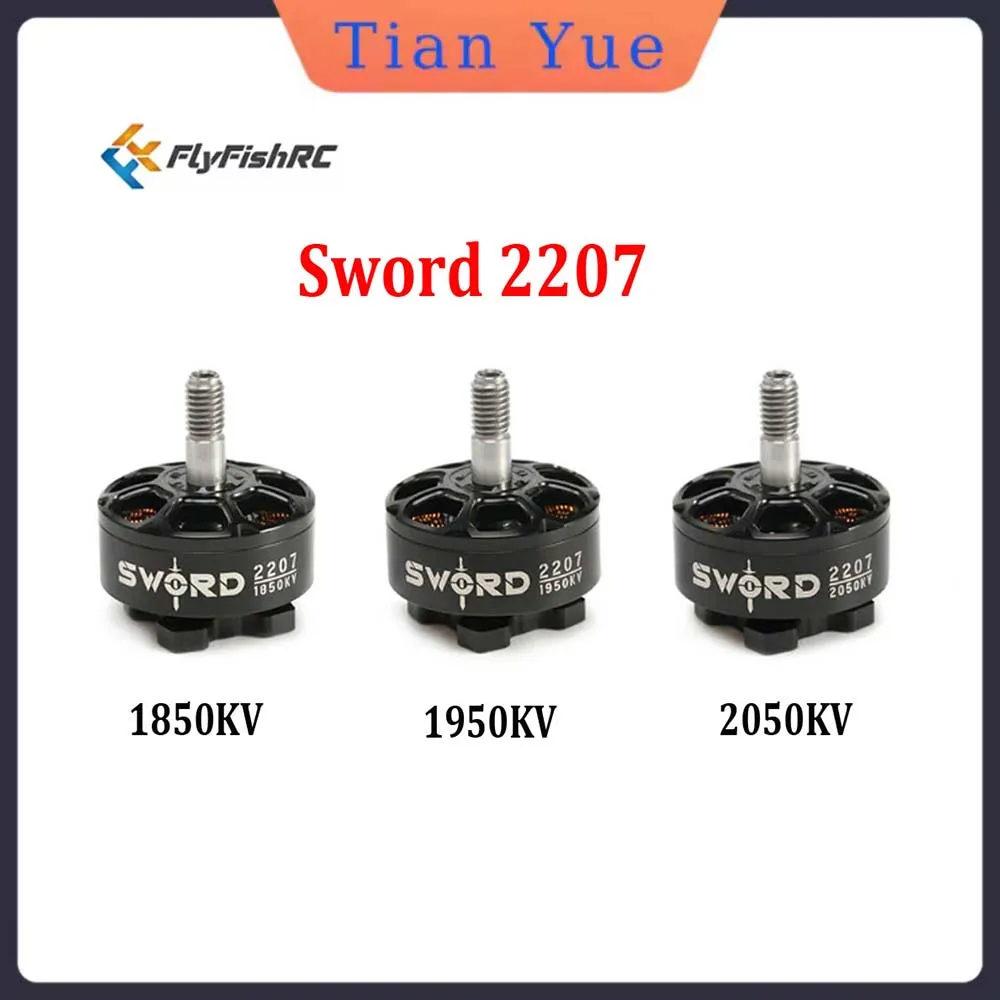

FlyFishRC Sword 2207 6S 1850KV 1950KV 2050KV Brushless Motor Premium Choice for FPV RC Freestyle and Racing Drone Parts