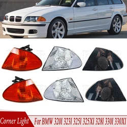 For BMW 3 Series E46 1999-2001 Front Bumper Corner Marker Light Lenses Turn Signal Lamp Parking Signal Indicator 63136902766