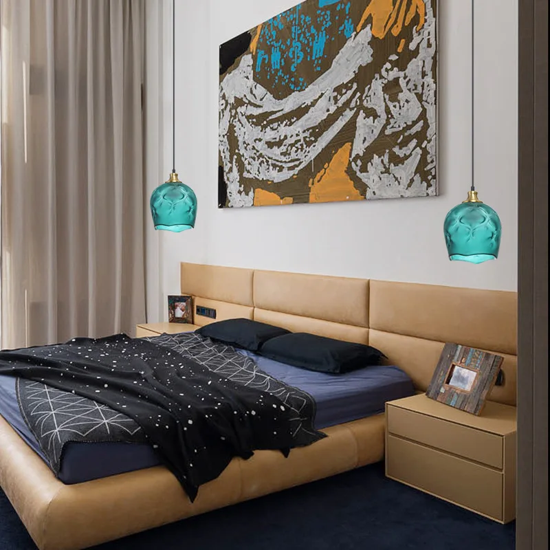 Minimalist Glass Pendant Lights Hotel Cafe Bedroom Kitchen Elegant Indoor Atmosphere Hanglamps Woonkamer Fixtures Bar Counter