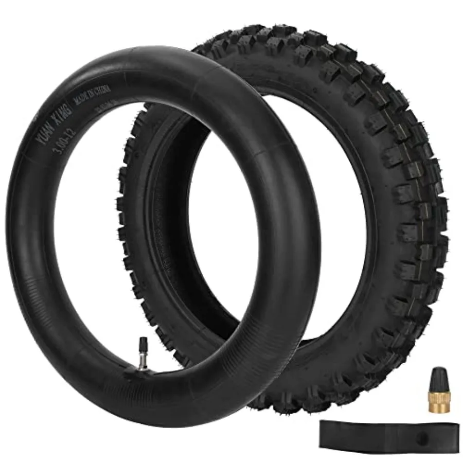 

3.00-12 80/100-12 Rear Tire with Inner Tube Set for KLX110 DRZ110 CRF70 CRF110F RM65 KX65 PW80 TTR90 TTR110 KX65 CRF SSR KX110